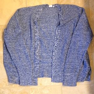 Blue cardigan sweater